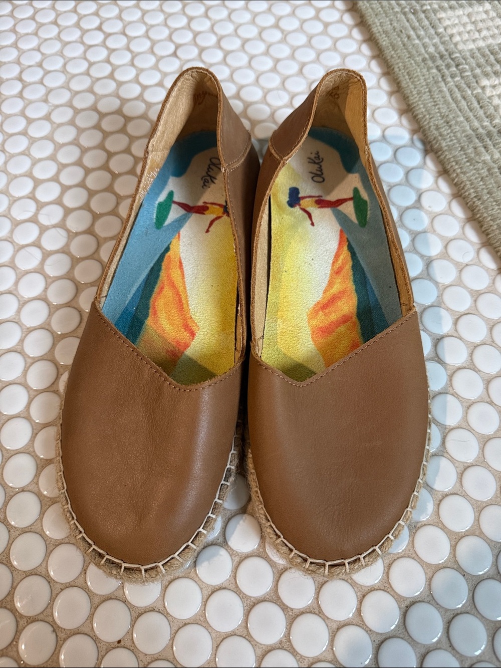 Olukai Brown Slip-On Espadrille shoes